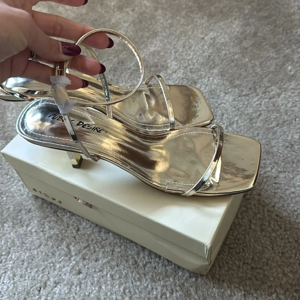 Public Desire gold heels - Picture 3 of 5